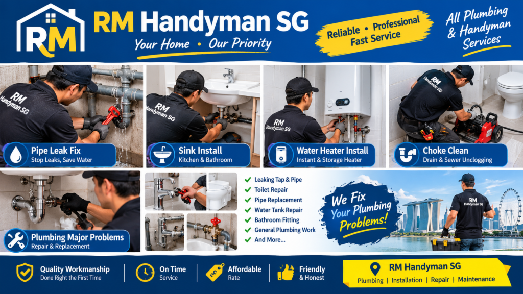 RM Handyman SG Plumbing Services Banner